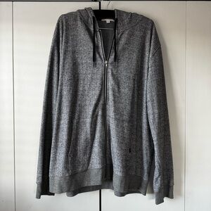 Threads 4 Thought Herringbone Charcoal Zip-Up Sweater